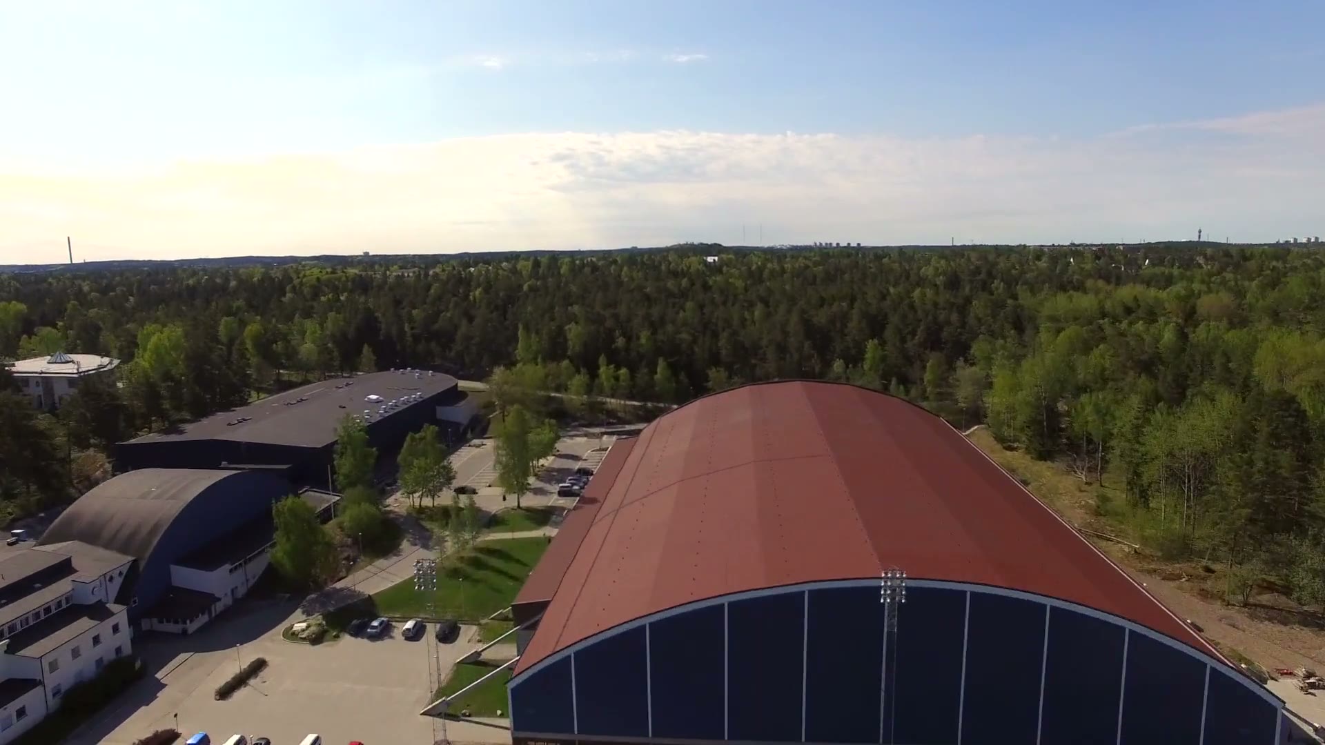 Bosön från luften: hallarna, skogen och vattnet